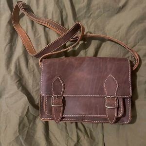 True leather messenger bag